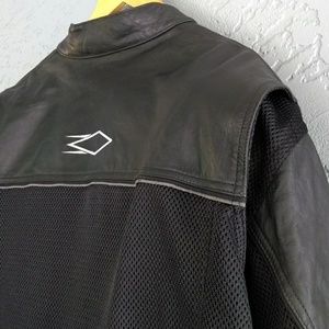 Power Trip 2XL Leather Mesh Hybrid M/C Jacket Excl